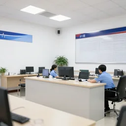 a officer room, artatation, bright,