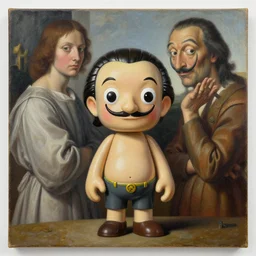 vinyl toy figure by james jean and salvador dali and shusei nagaoka, oil on canvas, exquisitely intricate details, surrealism, neoclassicism, renaissance, hyper realistic, ultra detailed, cell shaded, 8 k