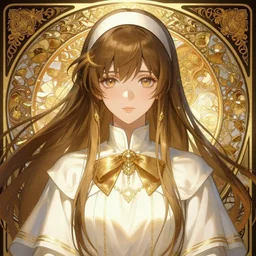 symmetry!!!!!! beautiful anime girl priestess close portrait, ultra detailed, elegant, intricate, anime, dynamic lighting, concept art, digital art, digital painting, artstation, wlop, otomo, sharp focus, fair skin, illustration, art by artgerm and greg rutkowski and alphonse mucha, 8 k
