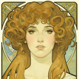 beautiful face of devshuk curly hair portrait, by artgerm, cushart krenz, greg rutkowski, storyboard, mucha. art nouveau. gloomhaven, swirly vibrant ripples, gaudy colors, sharp edges. ultra clear detailed. 8 k. elegant, intricate, octane render