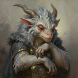 a portrait of a fantasy creature, bored, illustration, soft lighting, soft details, painting oil on canvas by Edmund Blair Leighton and Charlie Bowater octane render trending on artstation d&d characters, 4k, 8k, HD
