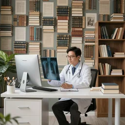 photograph background of a book doctor, medical office, book x-ray pictures, book themed furniture, wallpaper, hd