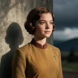 young deanna troi in the style of midjourney