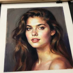 female portrait, screen printing
