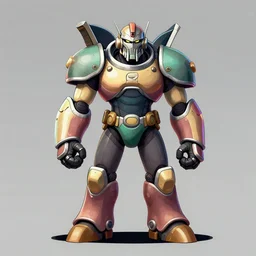 Doom guy resembling Samus, Metroid art style.