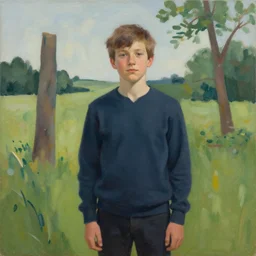 a portrait of a character in a scenic environment by john chamberlain
