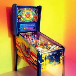 colorful ad for a pinball machine milton glaser