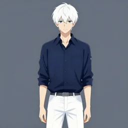 aesthetic anime illustration of ryosuke takahashi wearing a dark blue shirt and white pants, standing by his white glossy 1 9 9 0 mazda rx - 7 fc 3 s on an empty highway at sunrise, cinematic lighting, initial d anime 1 0 8 0 p, 9 0 s anime aesthetic, volumetric lights, rule of thirds, unreal engine render, pinterest wallpaper, trending on artstation