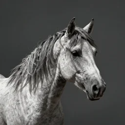a strong horse with a horn