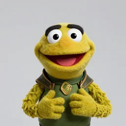 studio portrait still of muppet!!!!! loki!!!!!! from avengers infinity war as a muppet muppet as a muppet, 8 k, studio lighting, key light,