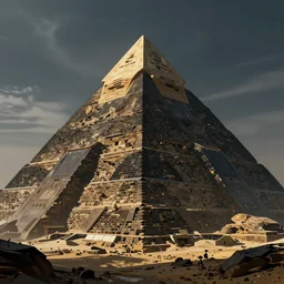 Futuristic cyberpunk pyramids