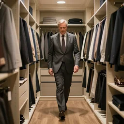 a trillionaires walk in closet