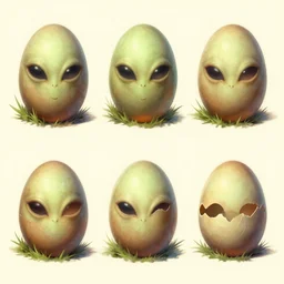alien eggs hatching concept art