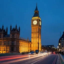 neon streets of london big ben, 4 k, award winning photo