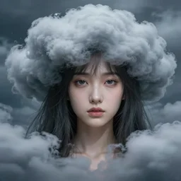 character concept art of an anime stormy cloud goddess | | cute - fine - face, pretty face, realistic shaded perfect face, fine details by stanley artgerm lau, wlop, rossdraws, james jean, andrei riabovitchev, marc simonetti, and sakimichan, seoul, south korea, trending on artstation