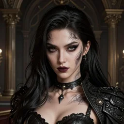 the portrait of neutral evil fallen female dark knight vagabond as absurdly beautiful, gorgeous, elegant, sophisticated, realistic sensual gravure idol, an ultrafine hyperdetailed photograph by kim jung gi, irakli nadar, detailed face, intricate linework, octopath traveler, final fantasy, unreal engine highly rendered, detailed and intricate environment