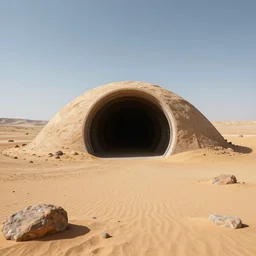 intergalactic stargate portal in the middle of a barren wasteland, with nothing but sand and rocks as far as the eye can see by jeff lemire and frank auerbach, style of ancient greek architecture