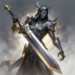 a cloaked cyclops wielding a massive buster blade sword, smooth, intricate, elegant, digital painting, artstation, concept art, sharp focus, octane render, illustration, overwatch character,