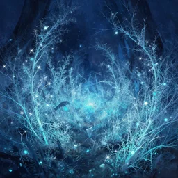 scenery artwork, scene beautiful, light essence bioluminescent acrylic and cold nier automata pixiv scenery artwork : nature dream wire vegetation magic density infinite, macro seminal dream points of icy, frozen vaporwave shards tempted to turn into a dream scenery, high quality topical render, nier automata, concept art