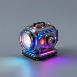 tiny retro futuristic movie prop with led lights