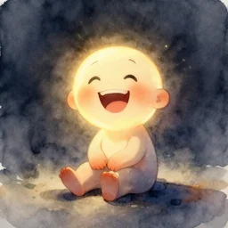 a beautiful watercolor painting of a the small ball of joyous light that sits in the centre of my soul, digital painting, artstation, concept art, art by delphin enjolras, smooth, sharp focus, dynamic lighting, ultrarealistic, cinematic, octane render, 8 k