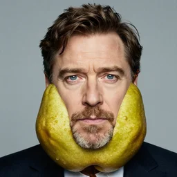 gary oldman's face on a pear