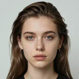 Photo of a beautiful 20yo woman in the Style of Mark Seliger, portrait, close up, detailed, 82 mm sigma art