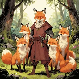 a graphic novel comic about medival anthropomorphic foxes, by mike holmes, manga, webcomic, by kawacy