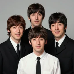 a portrait of the beatlesn as pixar characters, beautiful, elegant, extremely detailed digital art, trending on artstation hyper realistic matte painting, by wlop, artgerm