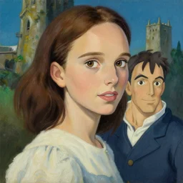a beautiful painting of natalie portman by jean giraud moebius and by studio ghibli, award winning painting, hyperdetailed, detailed