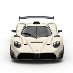 ivory rally car, clean 3d render, octane render, isolated on a pure white background, centered, entire object in frame, sharp focus, soft studio lighting