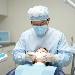 a dentist wearing a cloud strife costume photo