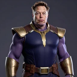 a full body portrait of elon musk as thanos, the pixar adaptation, with same hairstyle, hyper detailed, digital art, trending in artstation, cinematic lighting, studio quality, smooth render, unreal engine 5 rendered, octane rendered