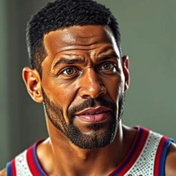 mark wahlberg in makeup portraying lebron james, movie promotional image, vibrant art, trending on artstation