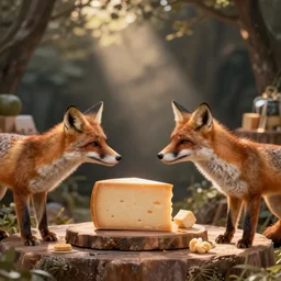 foxes judging a cheese competition