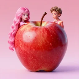 ♀ 🍎♂, digital art surrealism, retrofuturistic, ceptual art