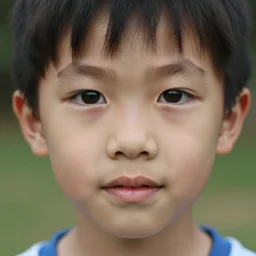 close up face male portrait 5 years old