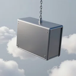matte painting elevator box hanging from the clouds by a chain. dynamic perspective. urban, inked detailed digital art trending in artstation, artworks by moebius