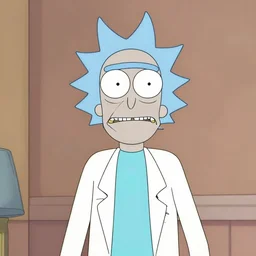Portrait of Danny Devito in the style of Rick & Morty