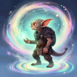 side profile, male gremlin ranger, gloomhaven, luminescent, colorful swirly magic ripples, pastel colors, by greg manchess, huang guangjian, gil elvgren, sachin teng, greg rutkowski, jesper ejsing, ilya kuvshinov
