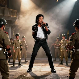 Michael Jackson 1990s street performer in the small soldiers universe