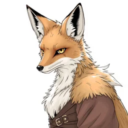 manga art of an anthropomorphic medieval fox, half - tone, trending on pixiv, by paru itagaki