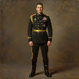 full body portrait of the dictator of the los angeles lakers, 1 8 8 9, in full military garb, oil on canvas by william sidney mount, trending on artstation