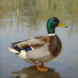 a duck on the prowl oil painting ralph brownell mcgrew