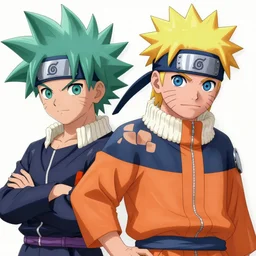 an ultra detailed portrait of naruto and songoku