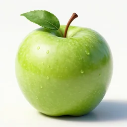 a apple with Green painting, 4K