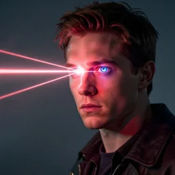 ag eric garland shooting lasers out of his eyes like the boys on hbo on amazon. vfx action movie.