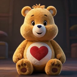 hyperrealistic dslr film still of a care bear with heart emblem, stunning 8 k octane comprehensive 3 d render, inspired by istvan sandorfi & greg rutkowski & unreal engine, perfect symmetry, dim volumetric cinematic lighting, extremely hyper - detailed, extremely lifelike attributes & texture, intricate, masterpiece, artstation, stunning
