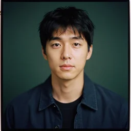 photo portrait of hyun - bin, shot on tri - x with a hasselblad 5 0 0