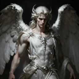a portrait of the archangel lucifer, grim - lighting, high - contrast, intricate, elegant, highly detailed, digital painting, artstation, concept art, smooth, sharp focus, illustration